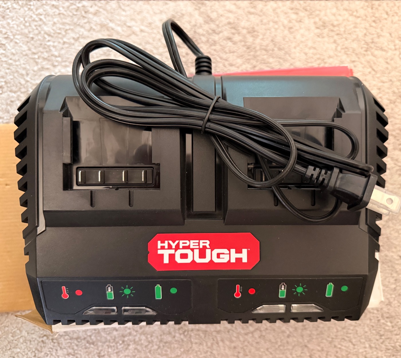 Hyper Tough 20V Max Dual-Port Lithium-Ion Battery Fast Charger
