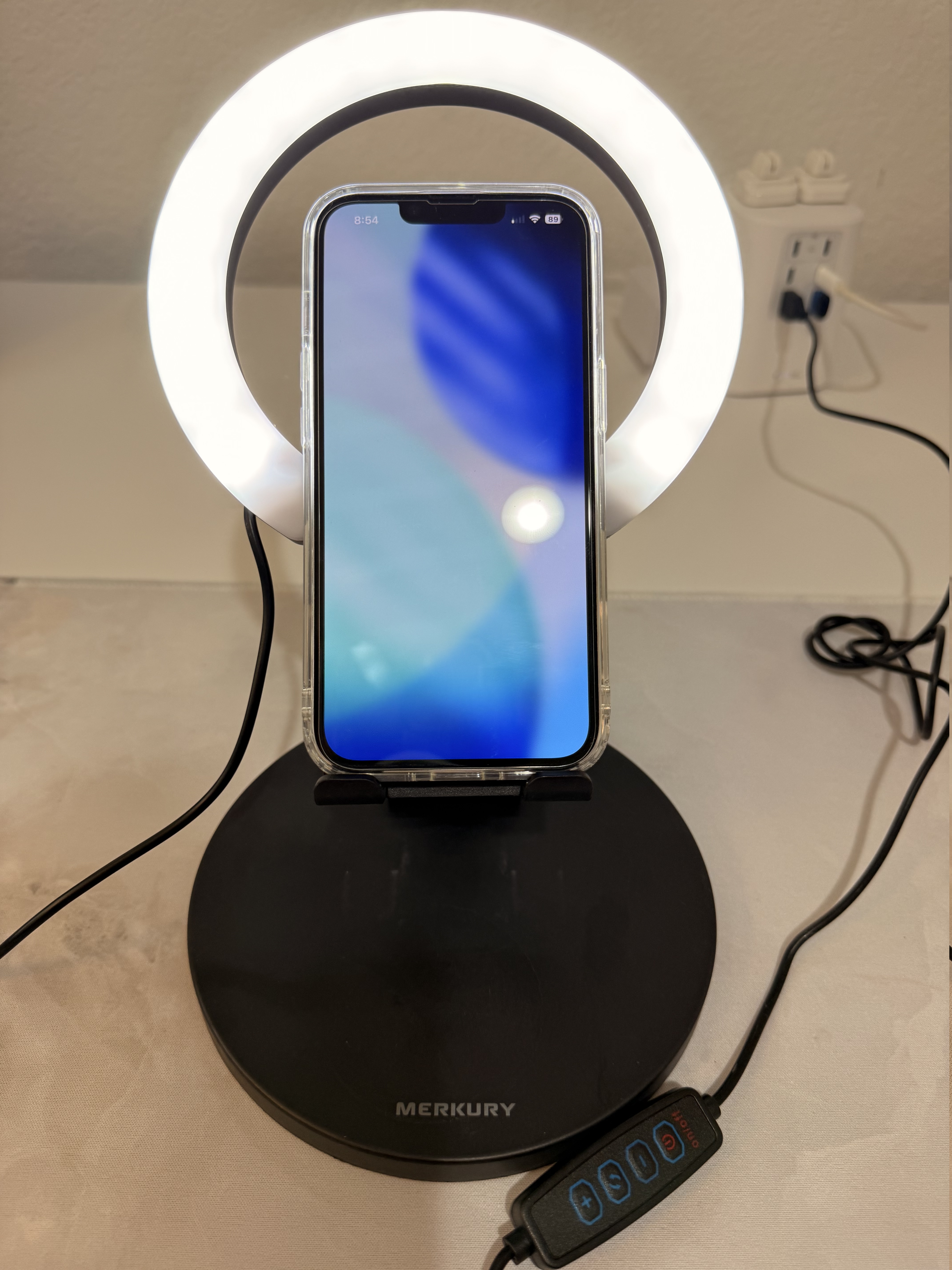 Selfie Fill with Stand and Mirror for Makeup Selfie Vlog