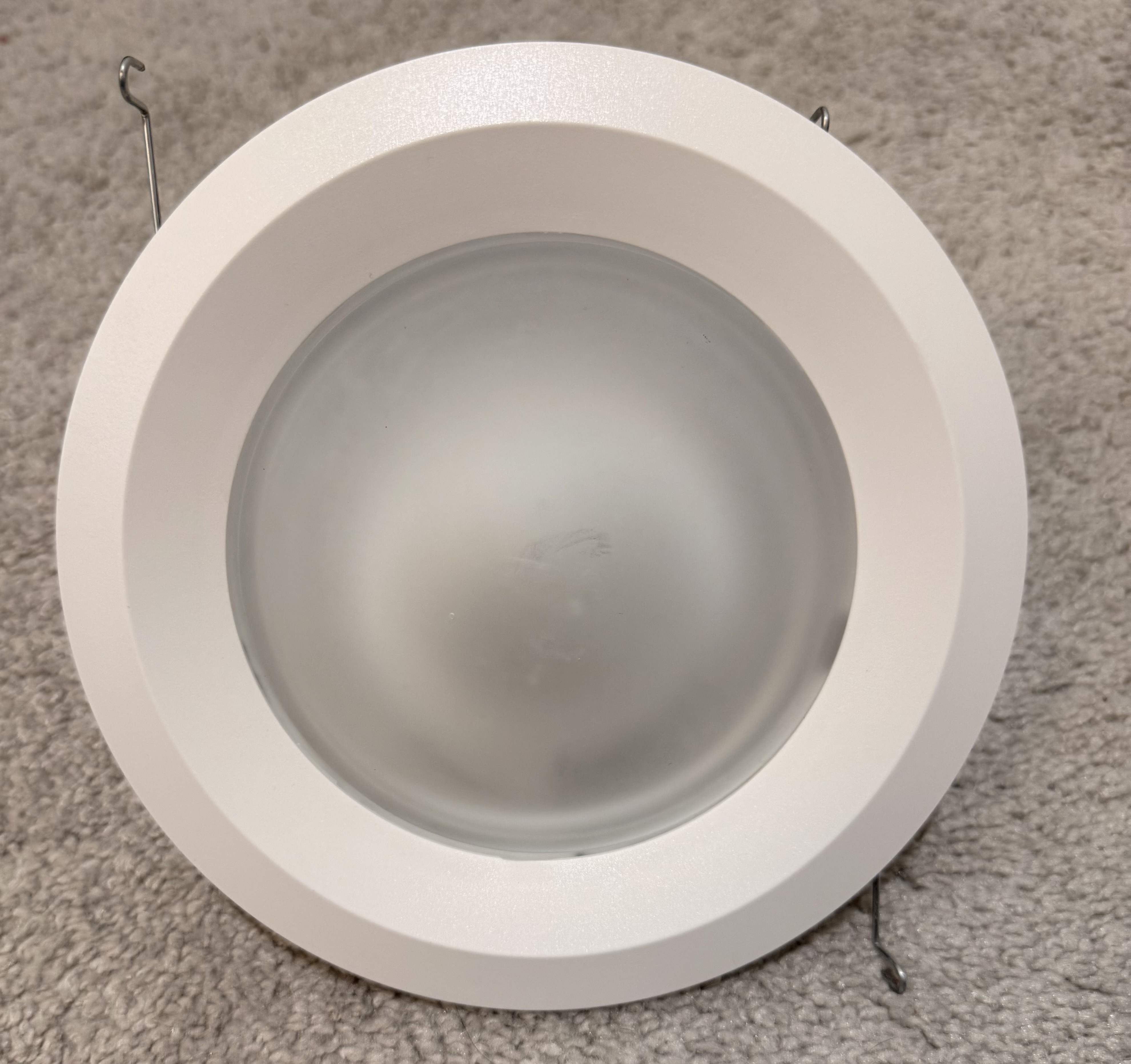 Halo White Gloss 6 Inches with Shower Lens/Plastic Edge