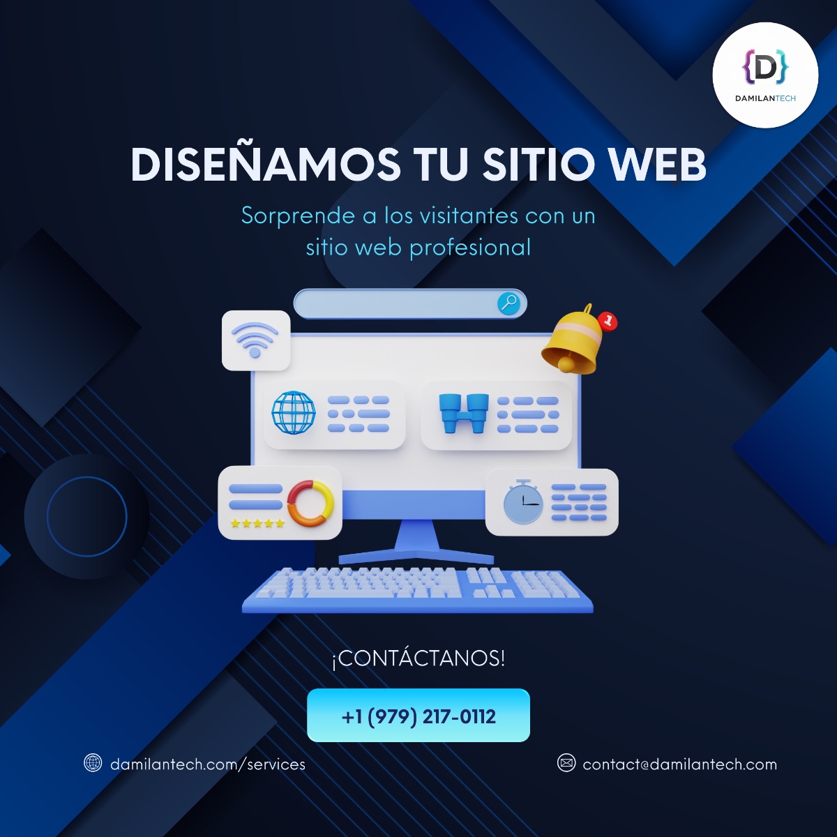 Diseño profesional de sitios web + SEO y mantenimiento (ESPAÑOL)