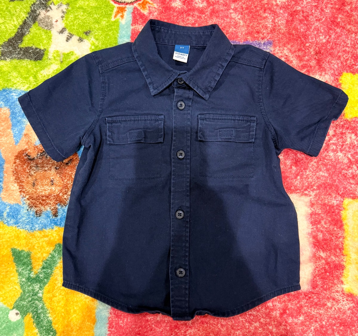 Old Navy Kids Dark Blue Classic Shirt – Size 2T