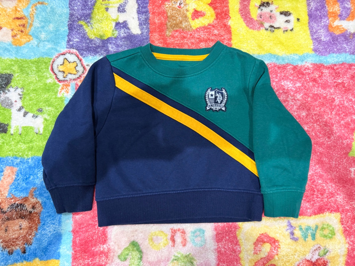 U.S. Polo Assn. Kids Blue Sweatshirt with Logo – Size 2T