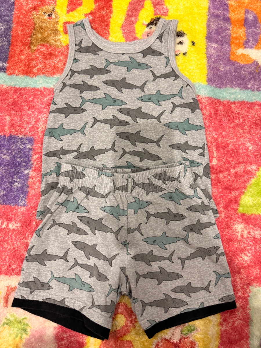 Kids Shark Outfit Set (T-Shirt + Shorts) – Size 2T