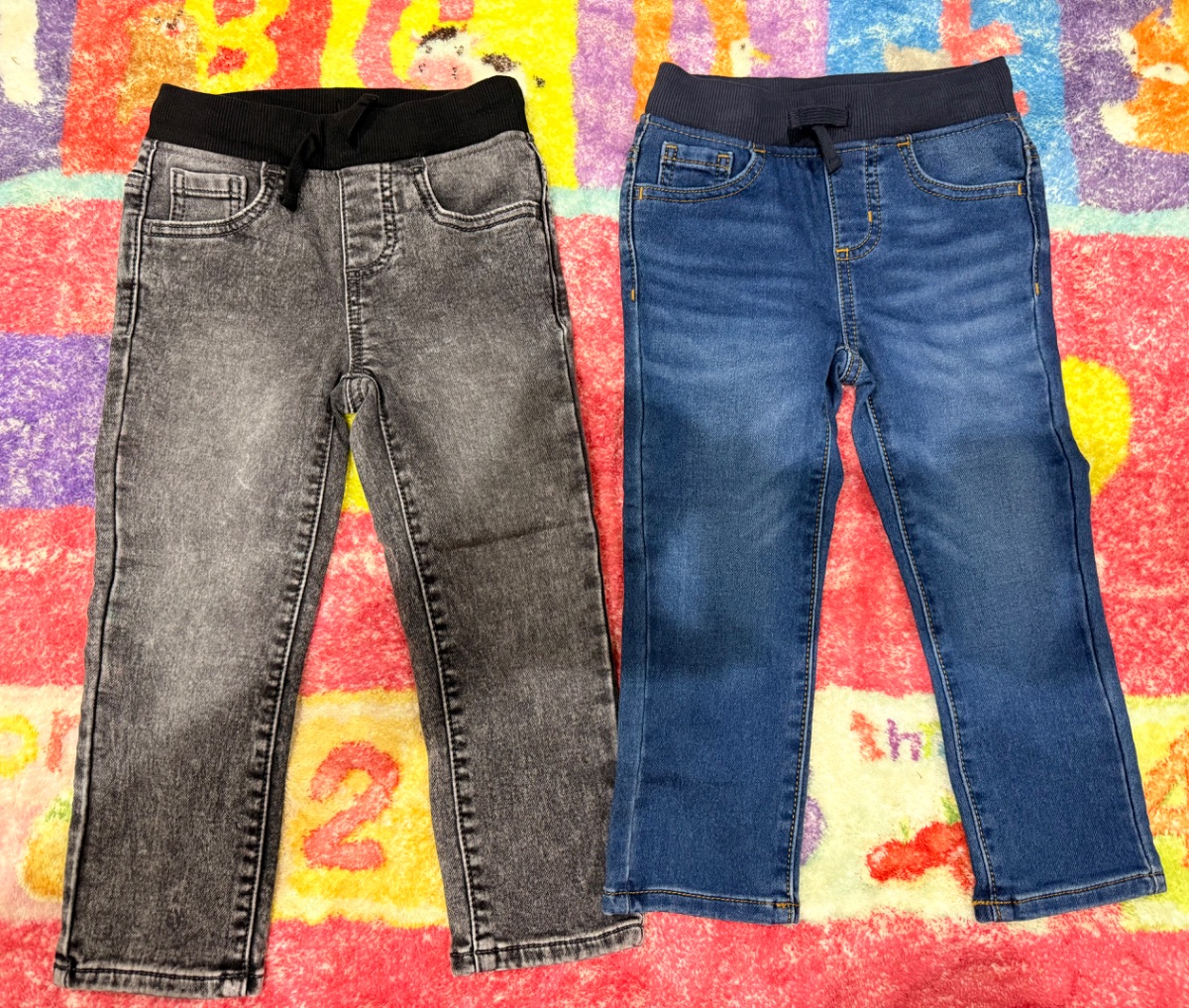 Kids Pants 3T – Casual Joggers Black & Denim.
