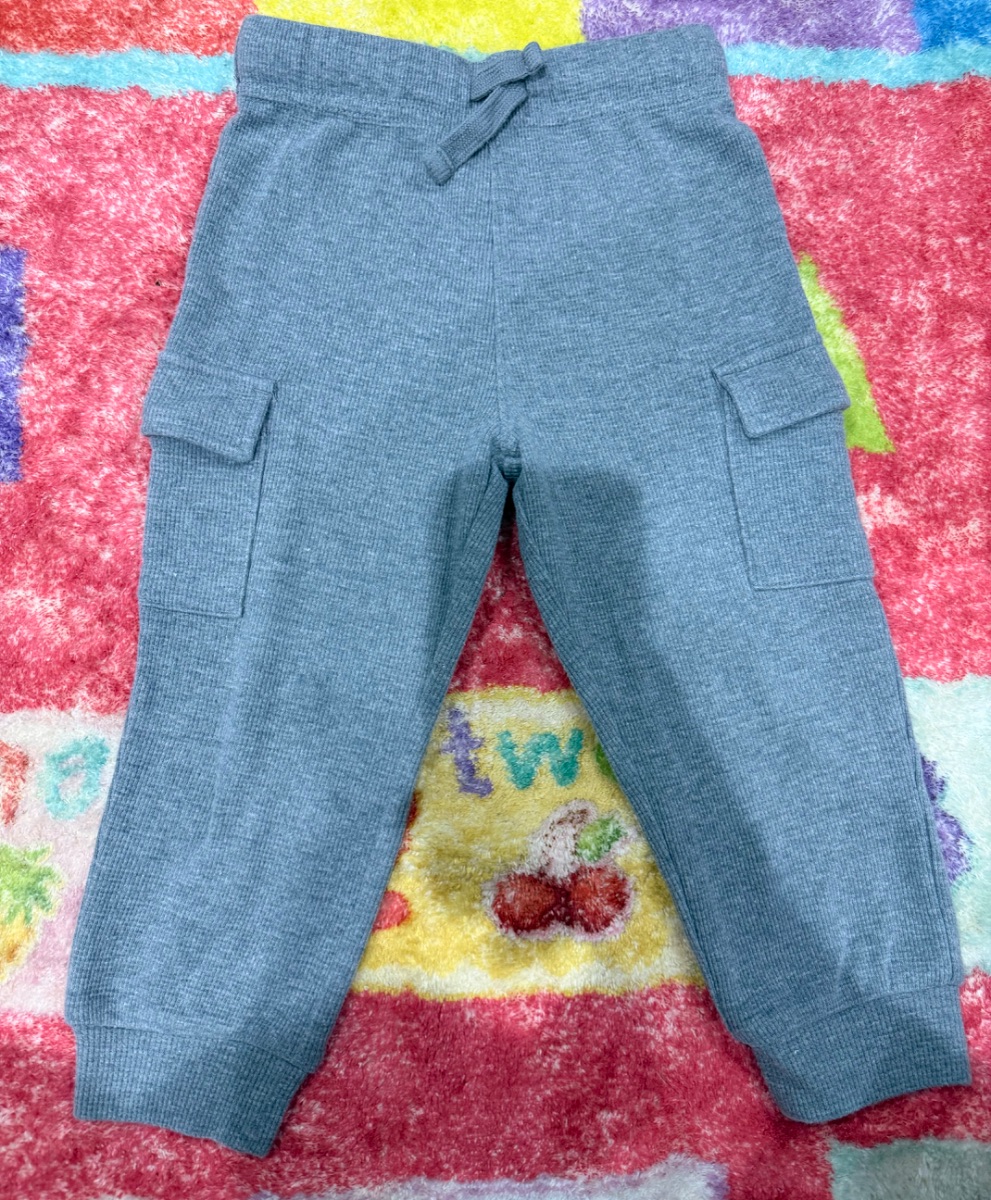 Toddler Jogger Pants 3T Gray Cargo Style