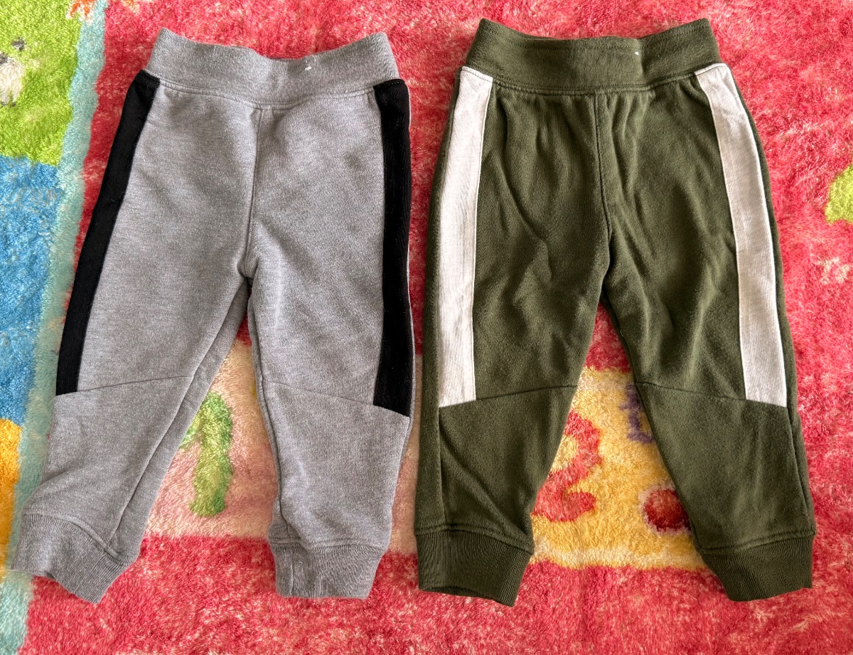 12M Jogger Pants – 2-Pack (Gray & Green)