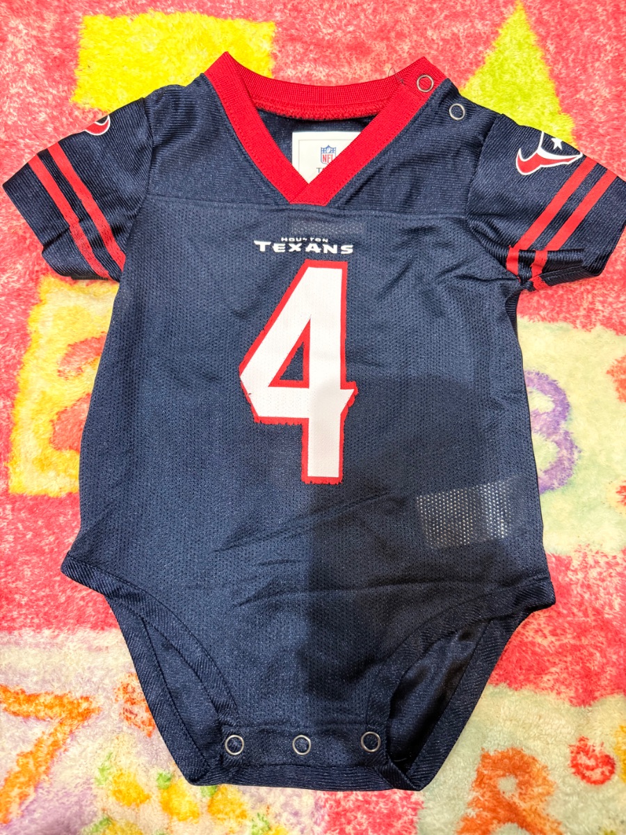 NFL Houston Texans Baby Jersey Bodysuit #4 Watson 12M