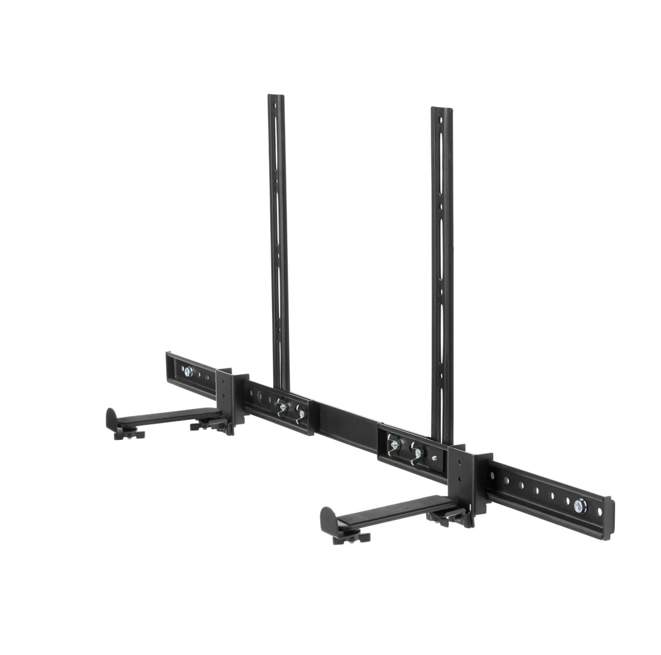 Speaker Mount Kit with Soundbar, Universal Fit for Soundbars from 12" to 50", Compatible with Wall Mounting or TV, Black