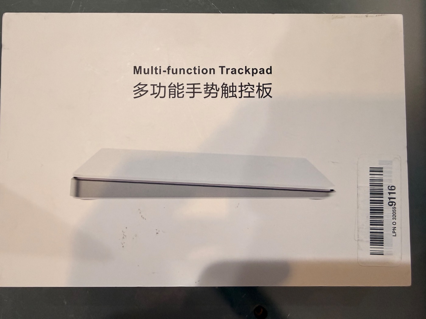 Wireless Trackpad for Windows8/10/11 Rechargeable multi surface touch pad (Black)