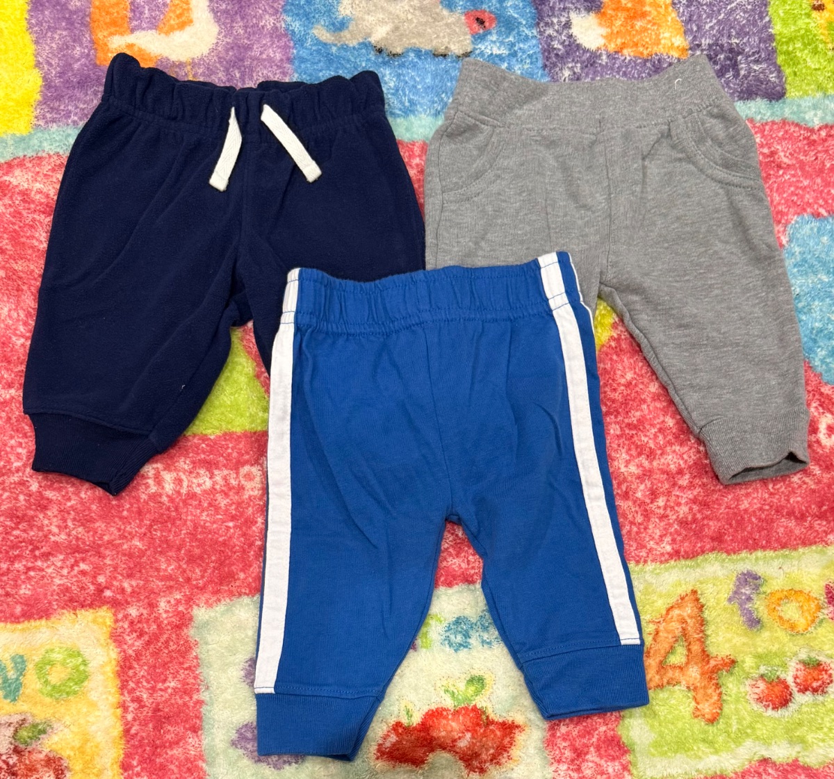 3-Piece Baby Pants Set – 0–3 Months