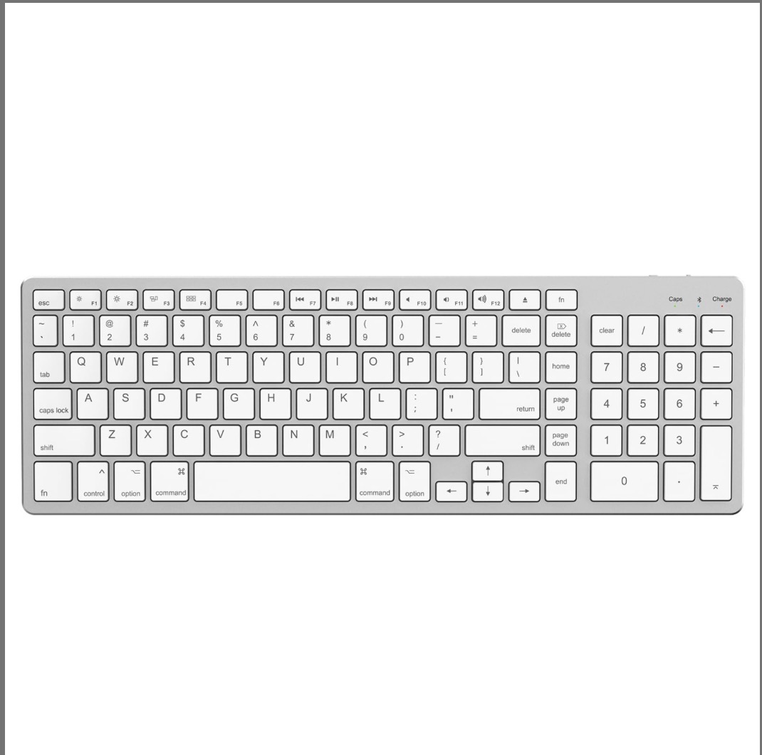 White Wireless Bluetooth Keyboard