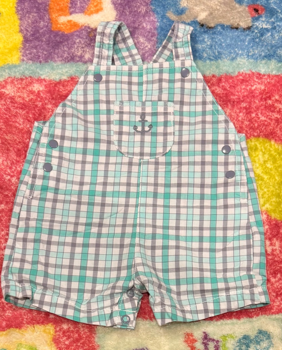 Carter’s Plaid Shortalls (Overall Romper) – 3 Months