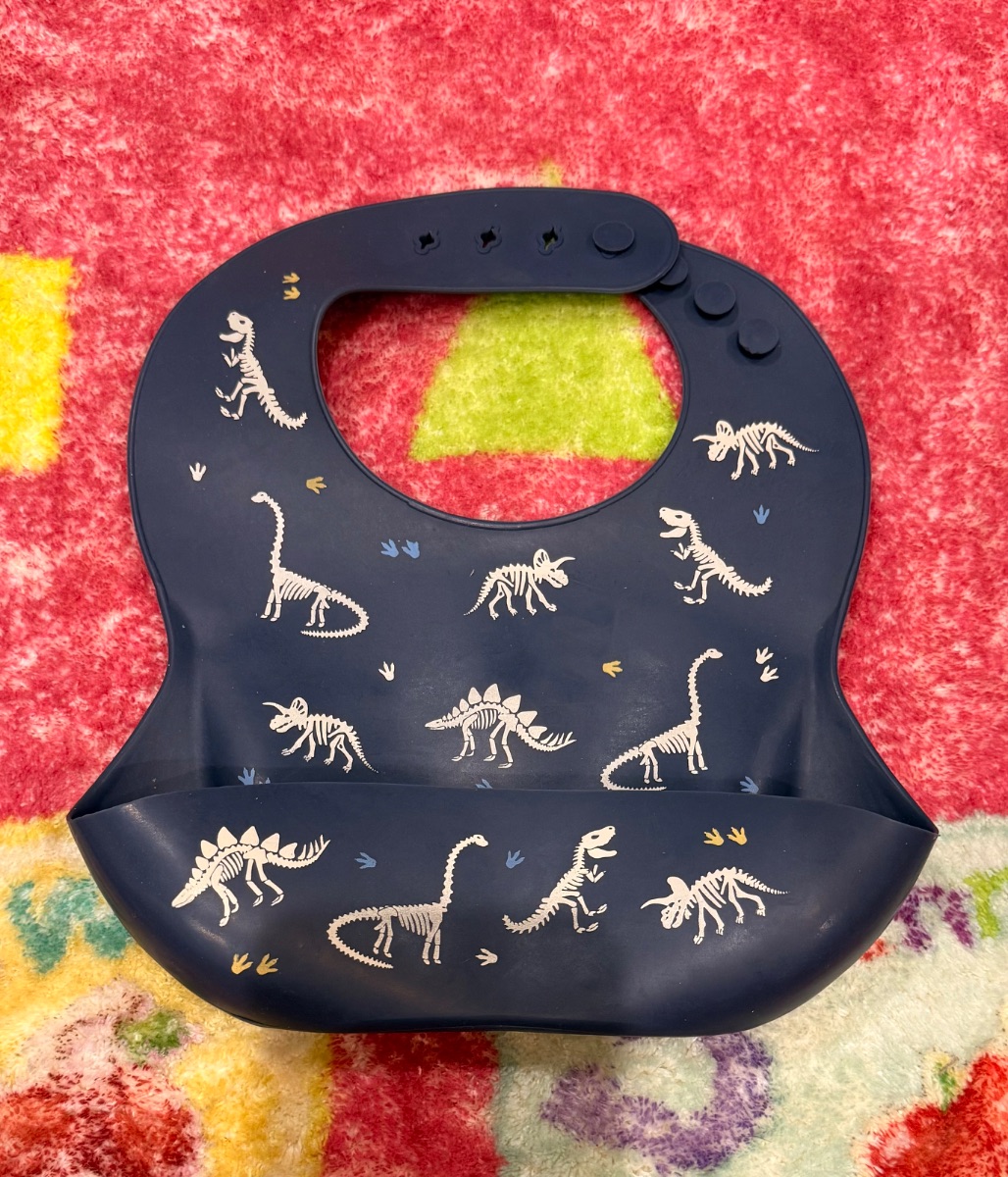 Silicone Baby Bib – Dinosaur Print