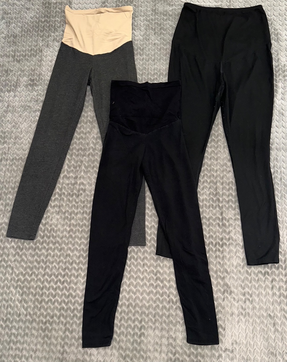 Maternity Pants Bundle (3 Pairs) – Size Small – Comfortable Everyday Wear