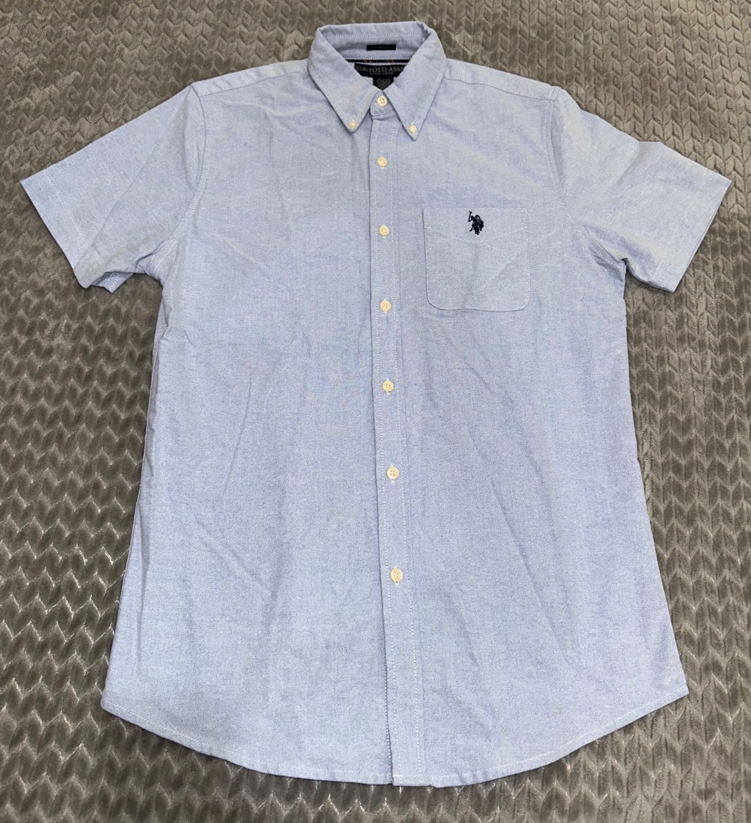 U.S. Polo Assn. Men’s Button-Up Shirt – Light Blue – Size Small