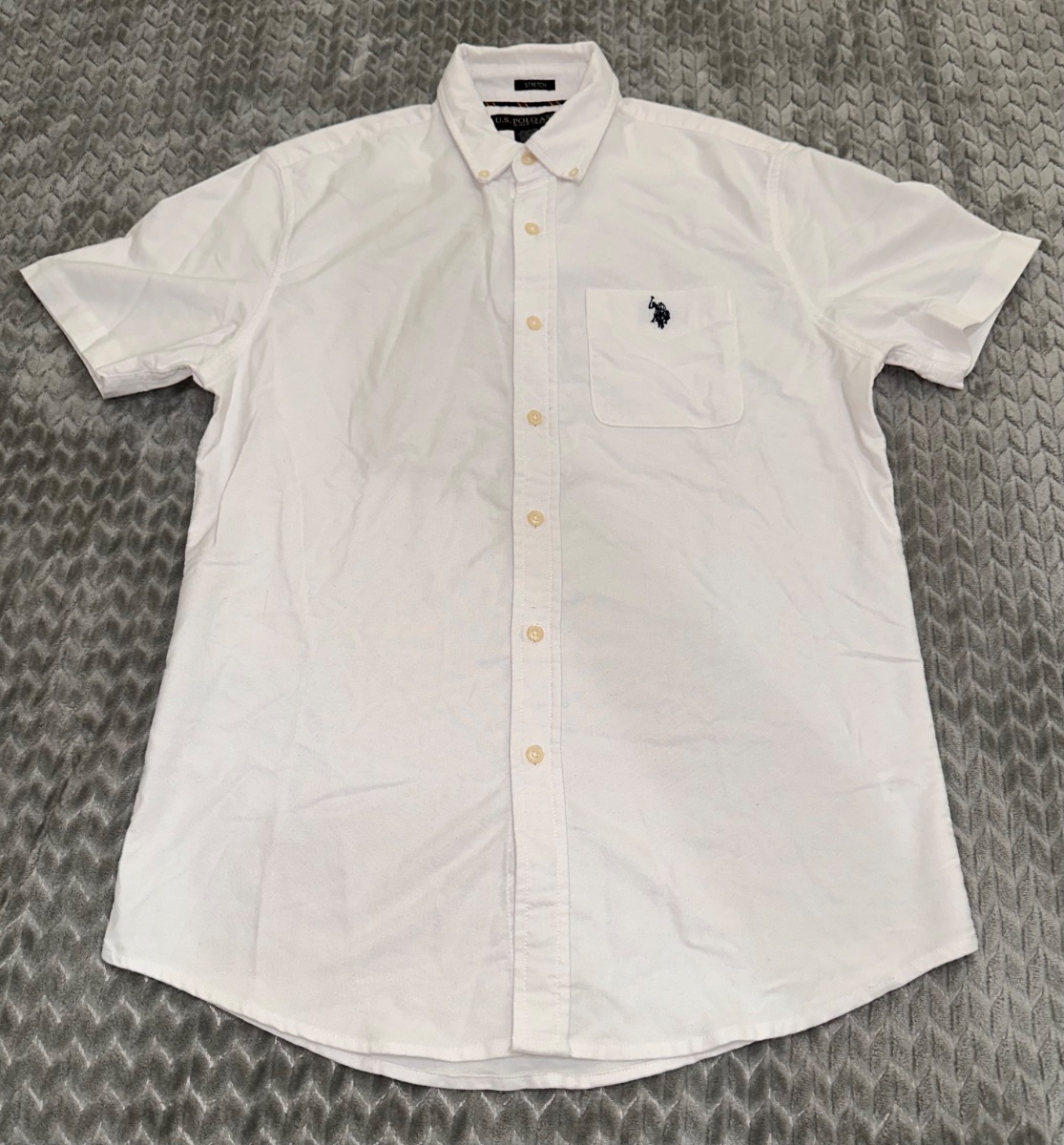 U.S. Polo Assn. Men’s Button-Up Shirt – White – Size Small