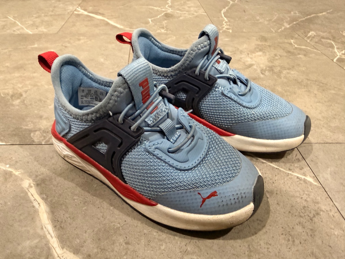 Puma Toddler Sneakers Size 9C Kids Shoes Blue Athletic Lightweight Shoes