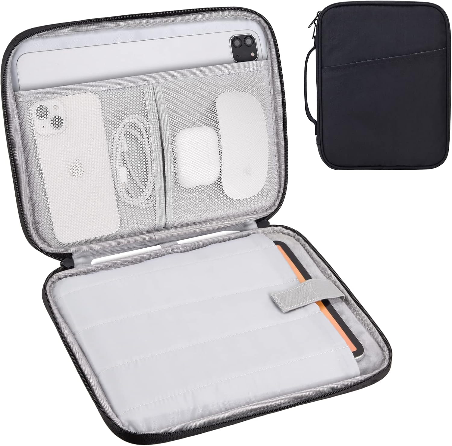 9-11 Inch Tablet Sleeve Pouch, Padded Case Bag for iPad Pro 11-in (M4), iPad 10.9 (10th Gen), iPad Air 11-in (M2), Galaxy Tab S9/S8 (Black, 9-11 Inch)Brand: Cayeelu