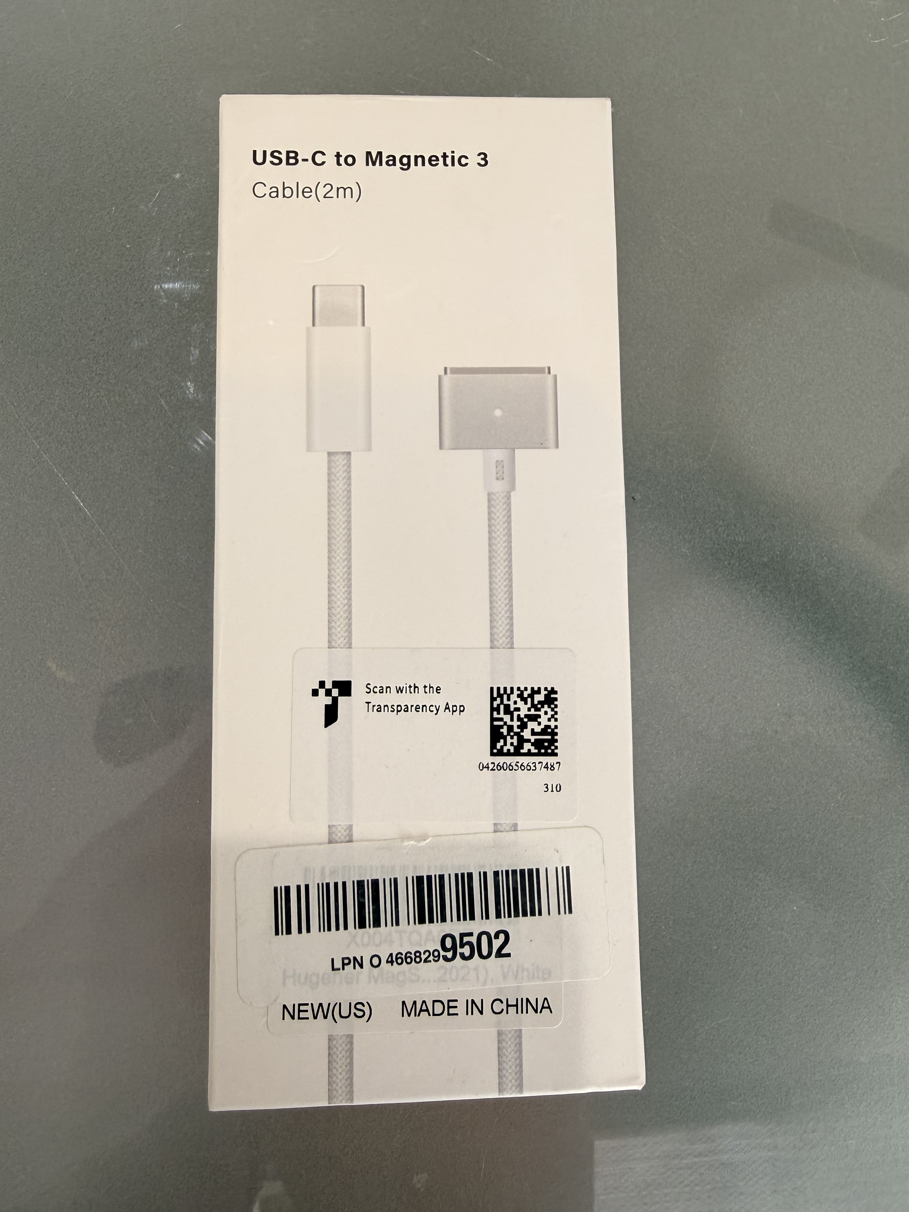 6.6-foot 3 USB-C magnetic cable compatible with MacBook Air Pro M4/M3/M2 charger, secure 3 140W magnetic cable for MacBook Air (13"/15" 2025/2024/2023/2022), Pro
