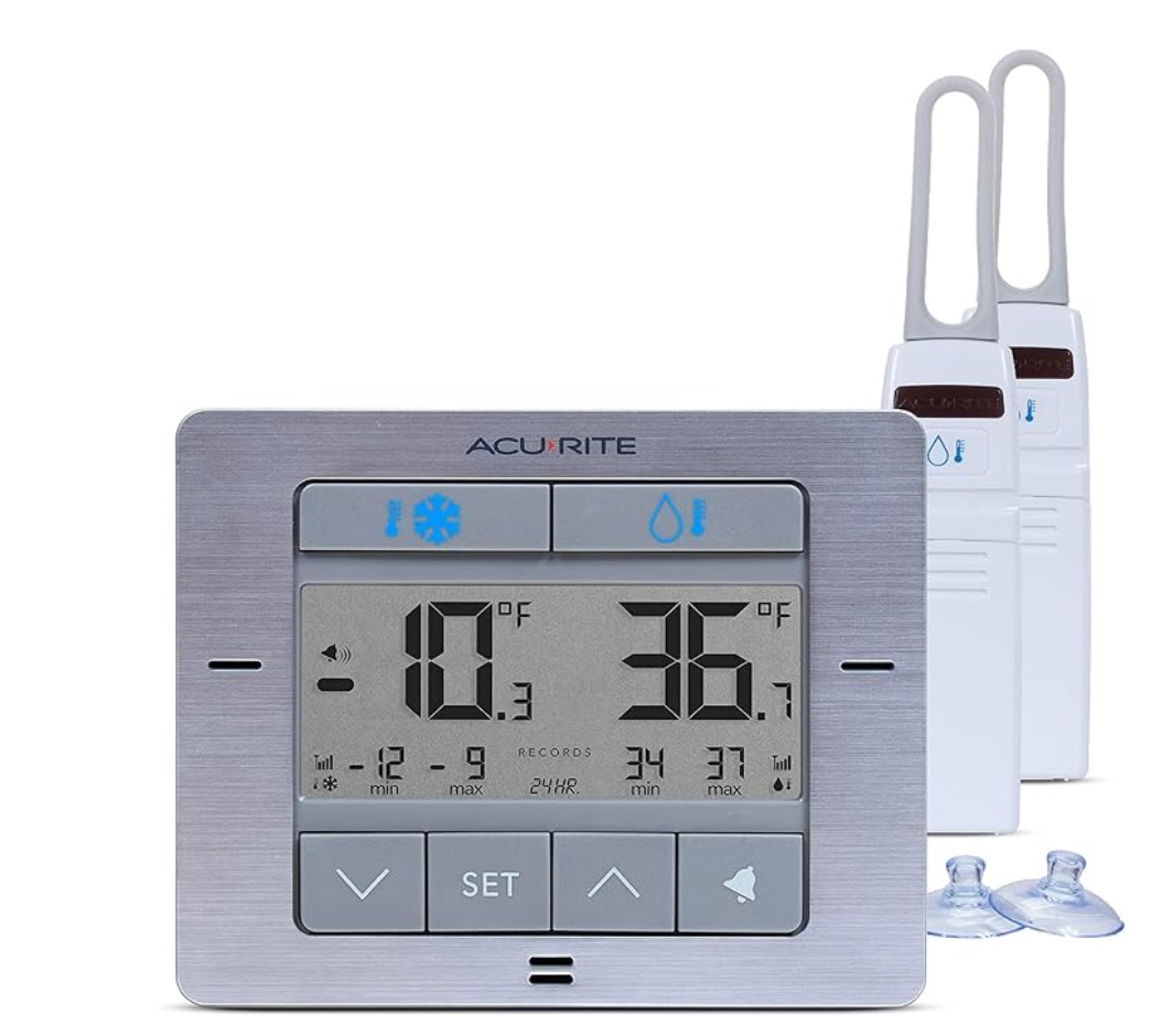 Digital Wireless Fridge and Freezer Thermometer with Alarm