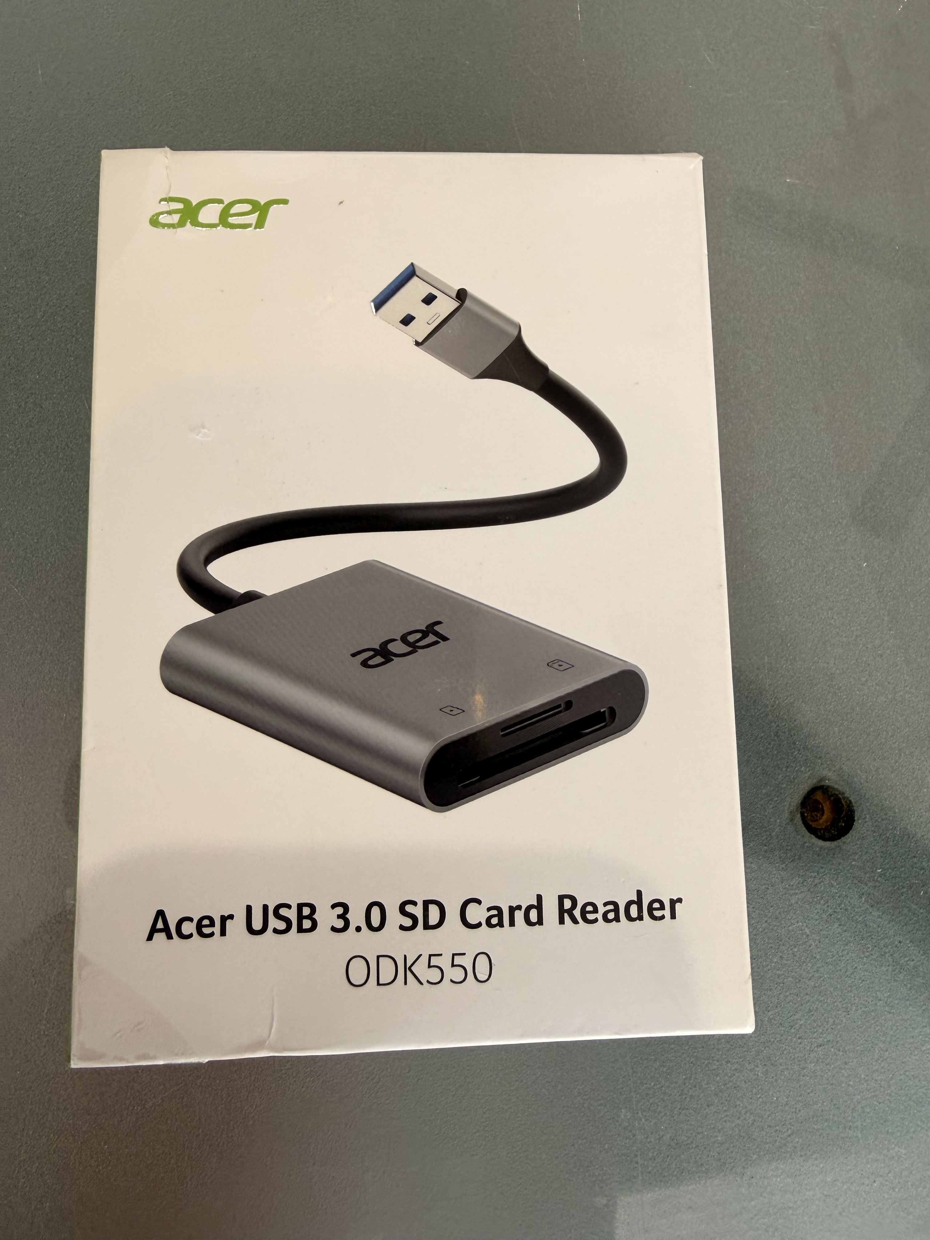 Acer SD Card Reader, USB A 3.0 to Micro Memory Card Reader, Aluminum Dual Slot SD to USB Adapter for Computer, PC, Laptop and Type A Devices, Compatible with SD/Micro SDXC/SDXC/SDHC/MMC/TF Cards