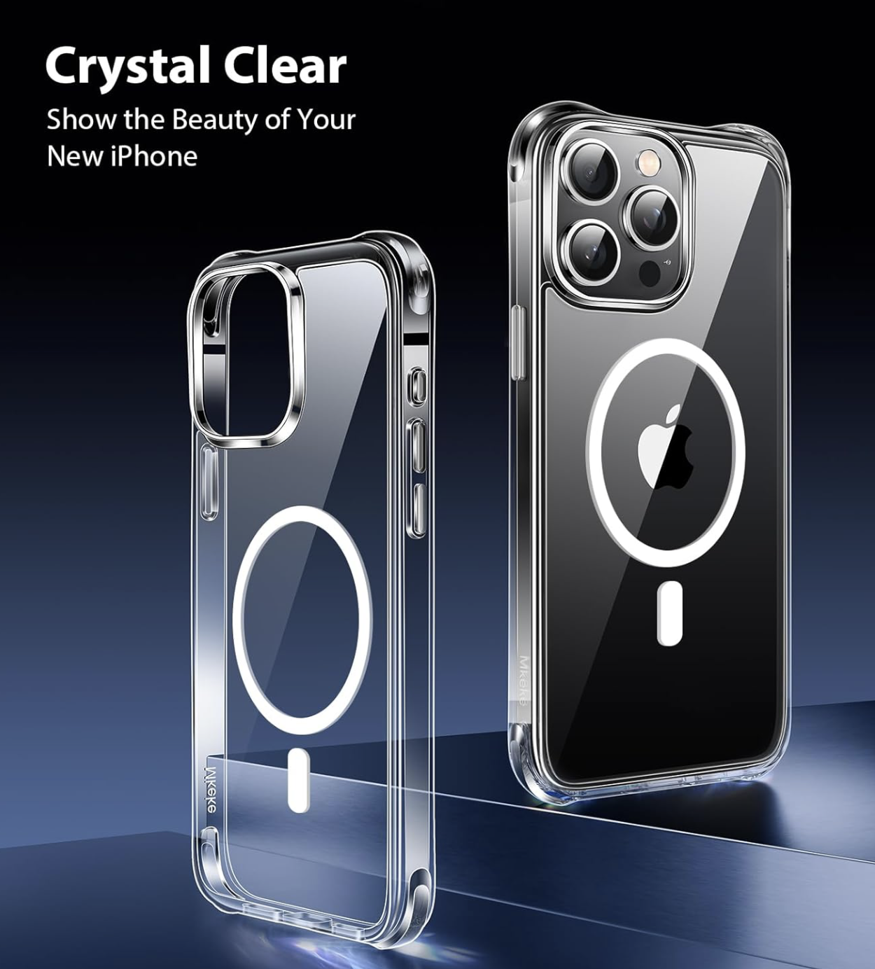 iPhone 15 Pro Max Case Compatible with Magsafe with 2X Screen Protector Military-Grade Drop Protection Clear