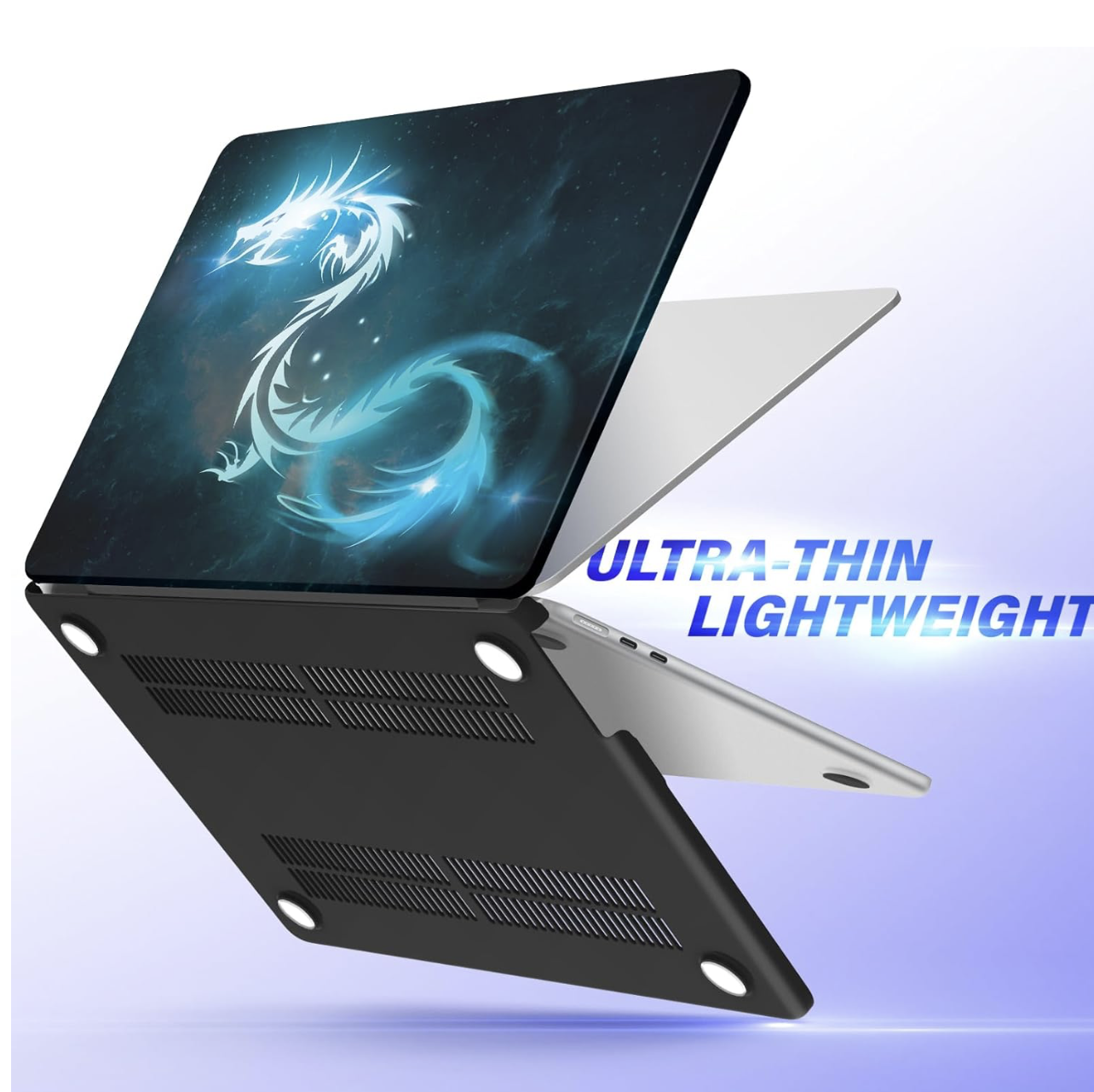 Compatible with MacBook Air 13 inch Case M5 2026 M4 2025 M3 M2 2024-2022 A3449 A3240 A3113 A2681,HardShellCase&KeyboardCover ScreenFilm Type-C for Mac air 13.6", Dragon, KK-DRN+2TC