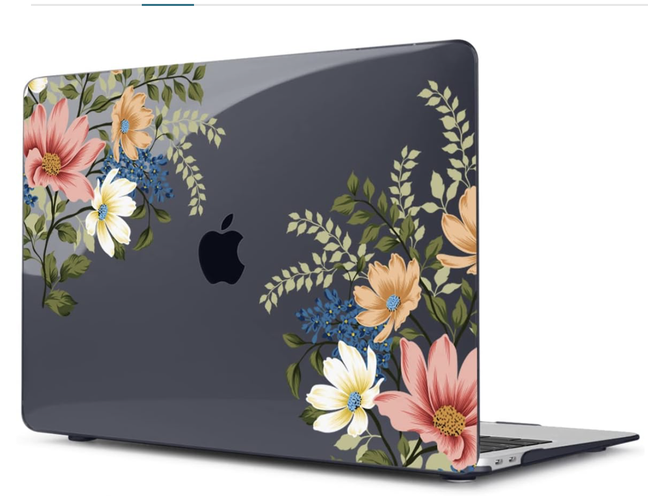 for MacBook Air 13 inch Case 2021 2020 2019 2018 Release M1 A2337 A2179 A1932 Model, Floral Hard Shell Case with Keyboard Cover Screen Protector for MacBook Air 13 with Touch ID, Retro Flower
