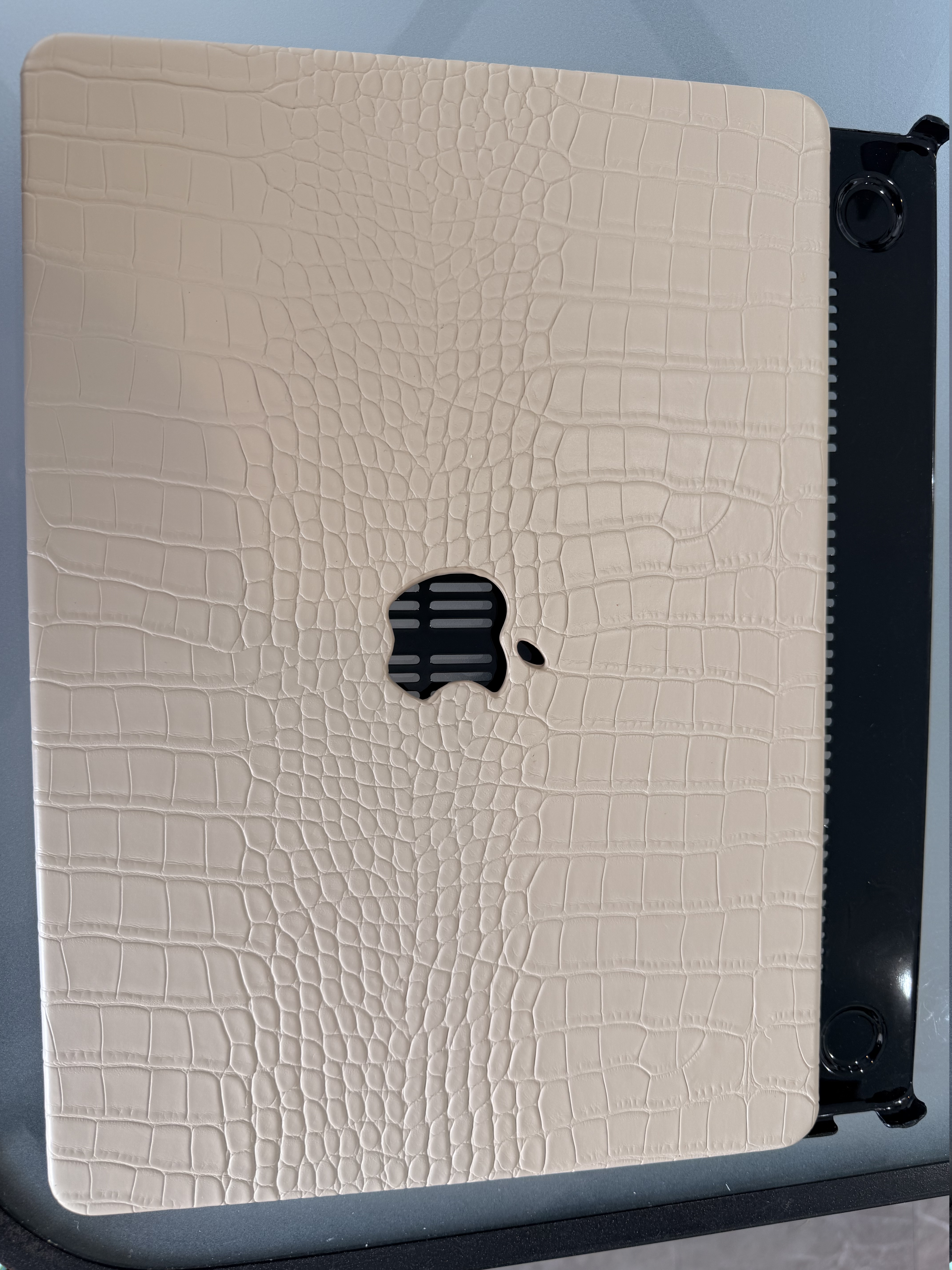 Compatible with MacBook Air 13 inch Case M5 2026 M4 2025 M3 M2 2024-2022 A3449 A3240 A3113 A2681, Classic PU Leather Hard Plastic Case with Keyboard Cover & Screen Protector, Cream