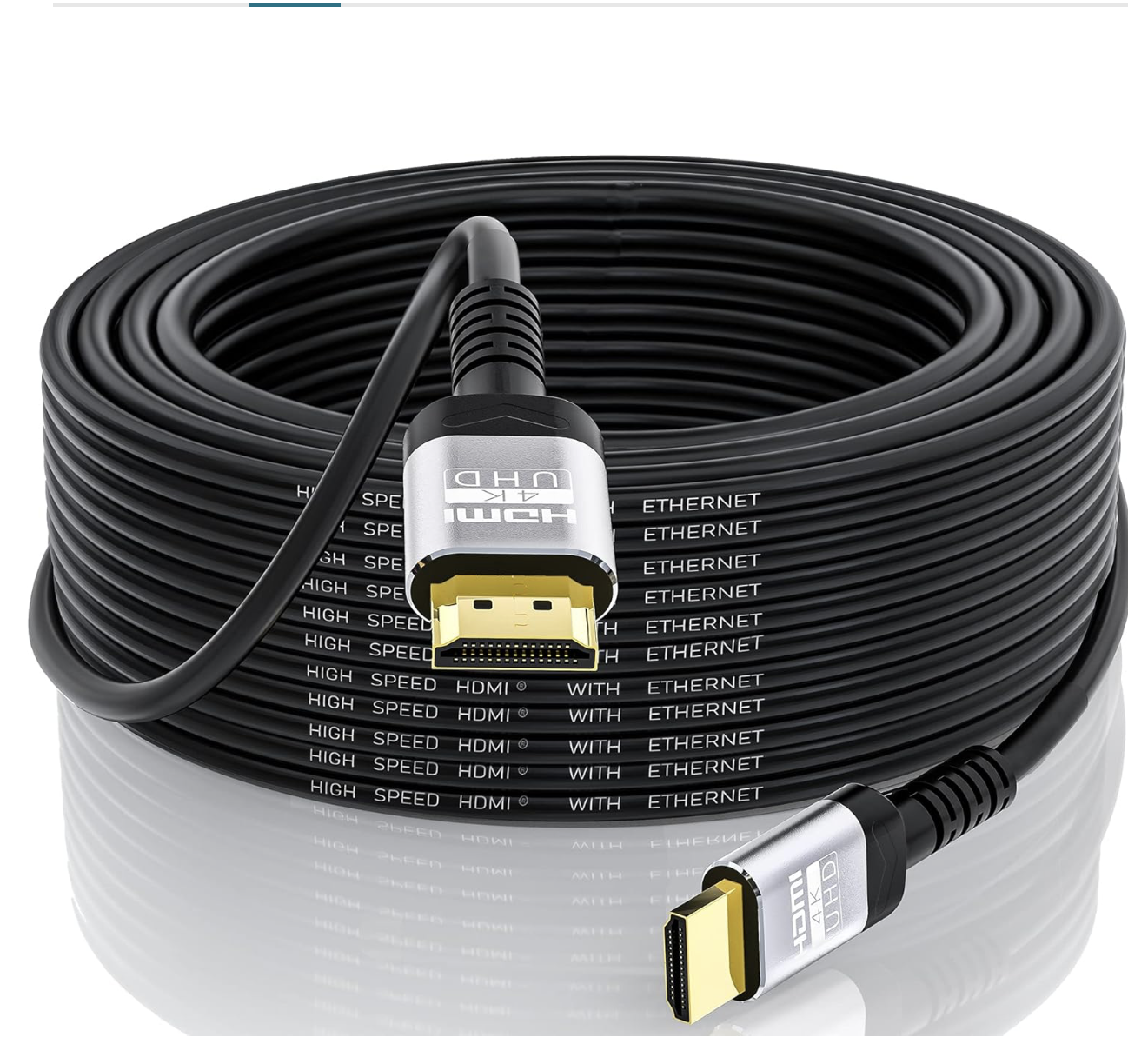 4K HDMI Cable 50Ft | High Speed HDMI 2.0 Cable 4K@60Hz 2K 1080P 3D ARC Ethernet HDMI Cord | for UHD TV Monitor Laptop Xbox PS4/PS5