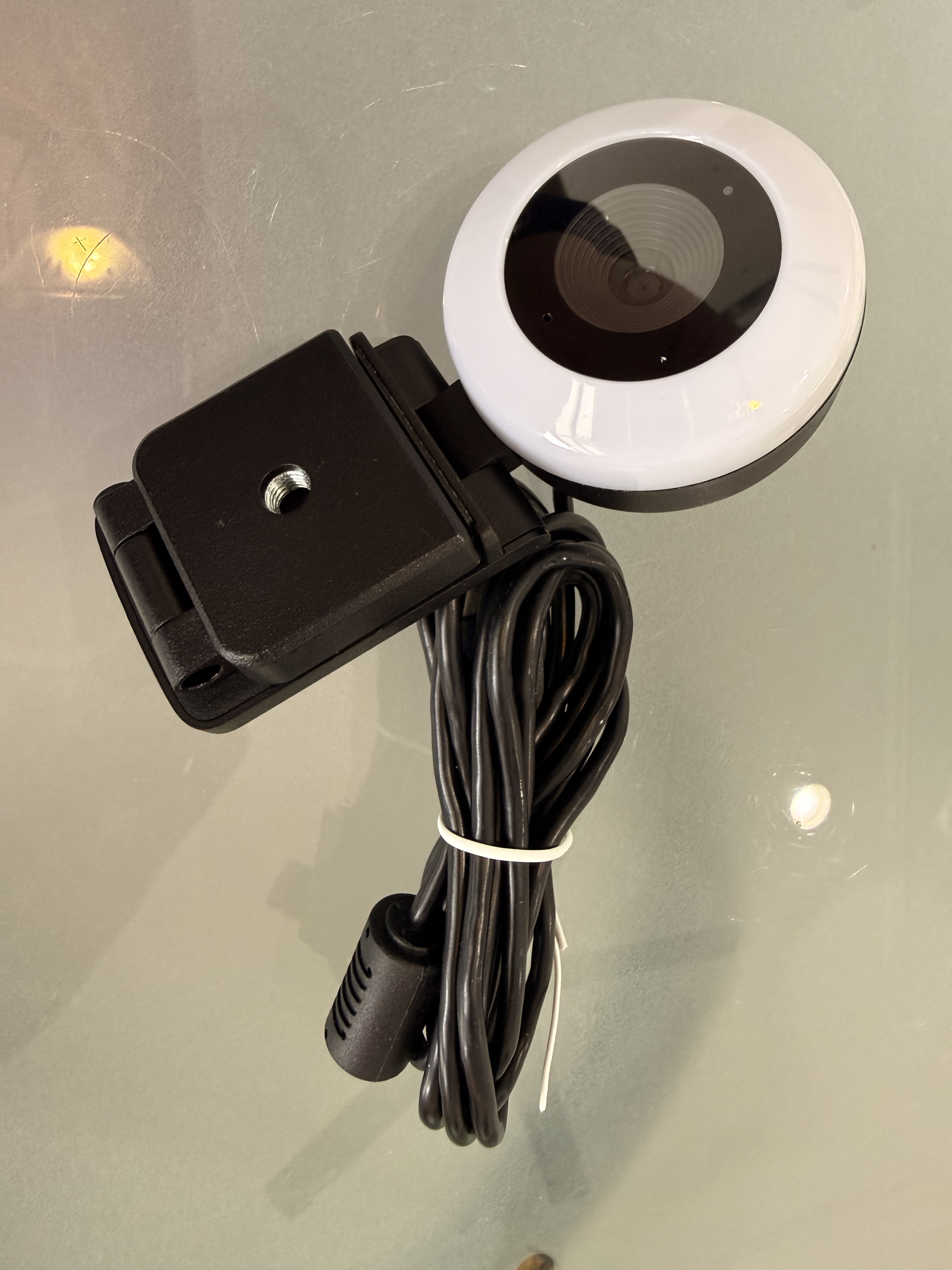 Webcam 1080P HD with Dual Microphone 3-Level Ring Light