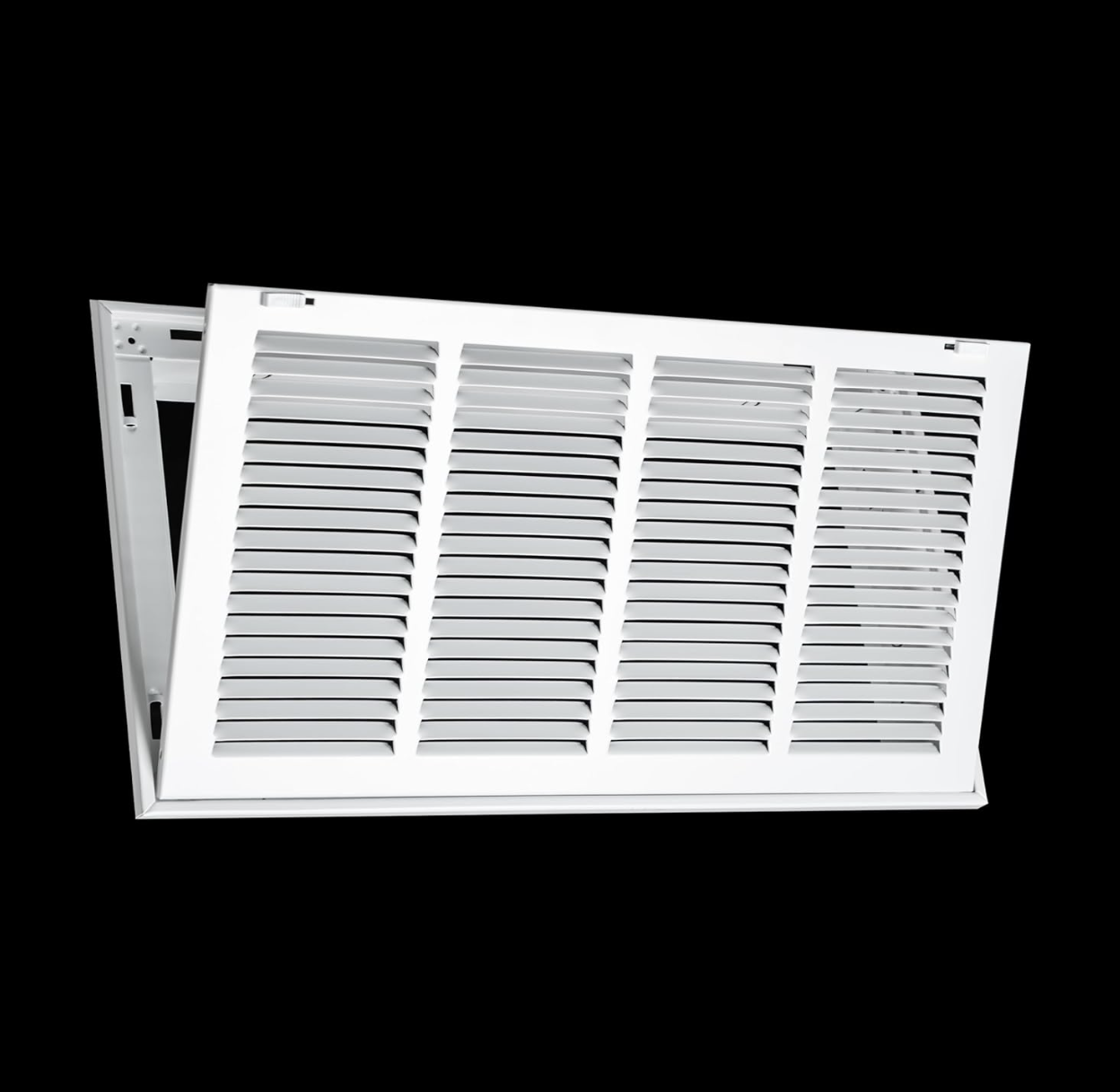 Fits 20x10 Duct Opening | Steel Return Air Filter Grille by Handua [Removable Door] for 1-inch Filters | Vent Cover Grill | White | Easy-to-Use Plastic Latches | Outer Dimensions: 22 5/8"W X 12 5/8"H for sale in Sealy, TX